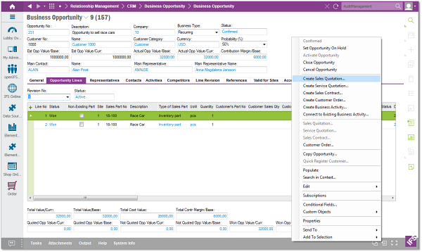 IFS-CRM screen2