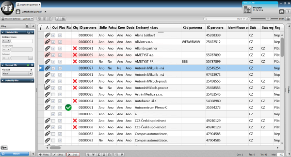 03 informacni system KARAT Seznam 150 grid